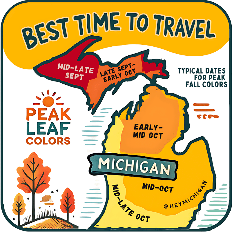 Best Time to Travel in Michigan to see fall colors