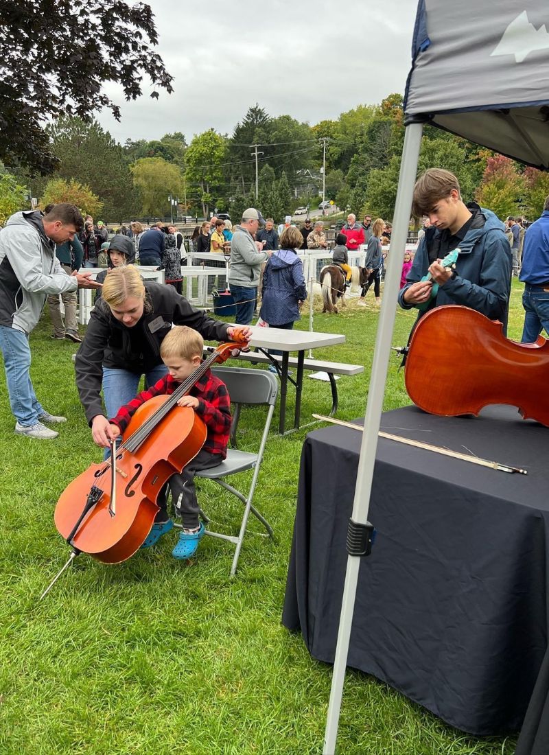 Rockford Fall Festival kid with cello