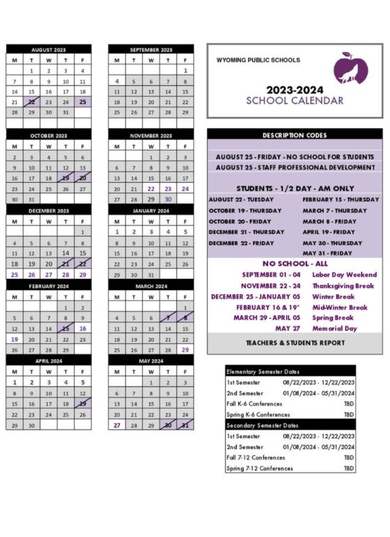 All the Greater Grand Rapids School Calendars 202324 (+GRPS School