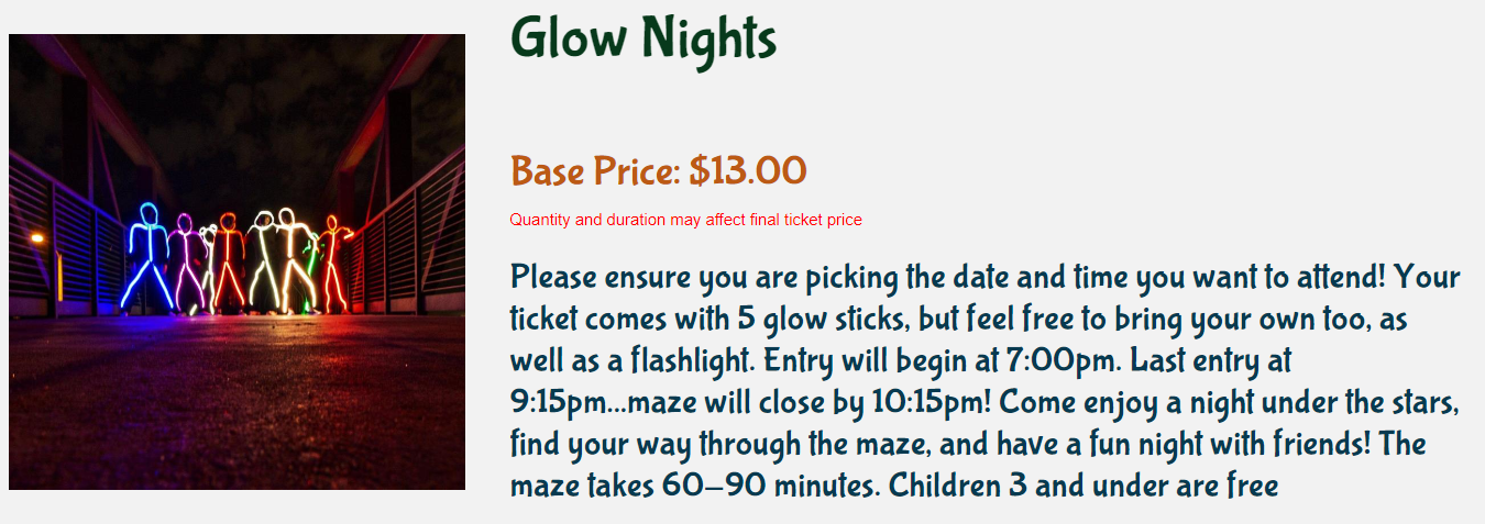 deep roots glow nights in the maze 2023