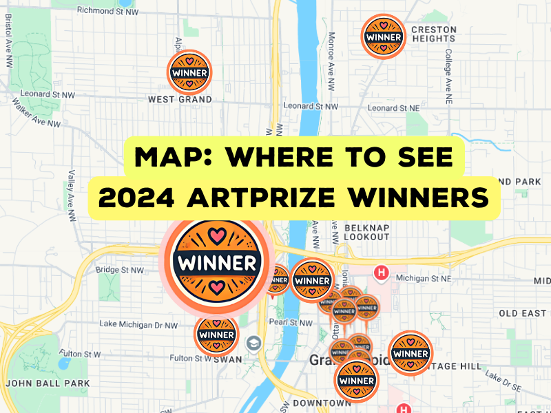 2024 Map of ArtPrize WInners