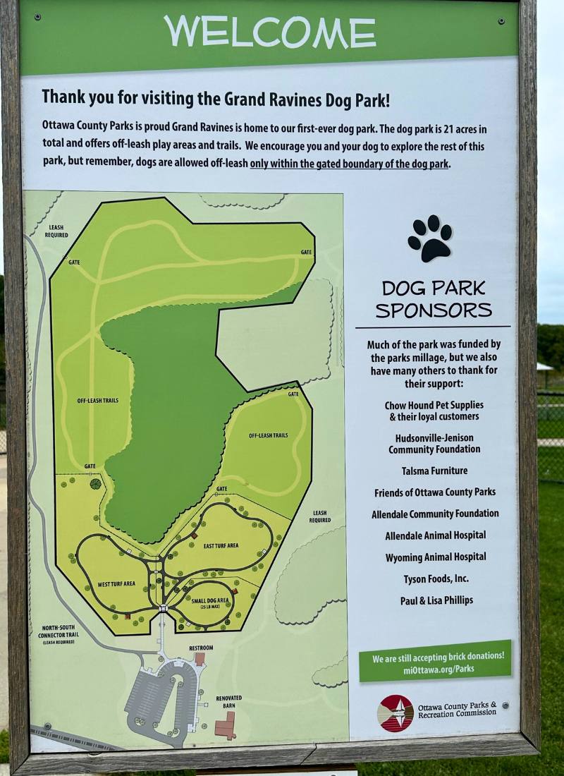 Grand Ravines Dog Park Map