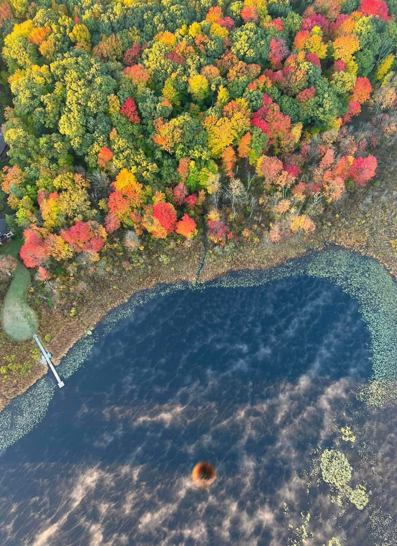 Michigan Balloon Corporation Autumn Lake Reflection