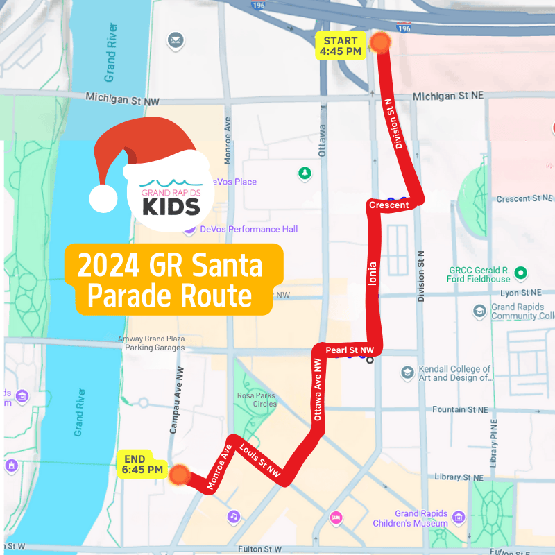 GR Santa Parade Route 2024