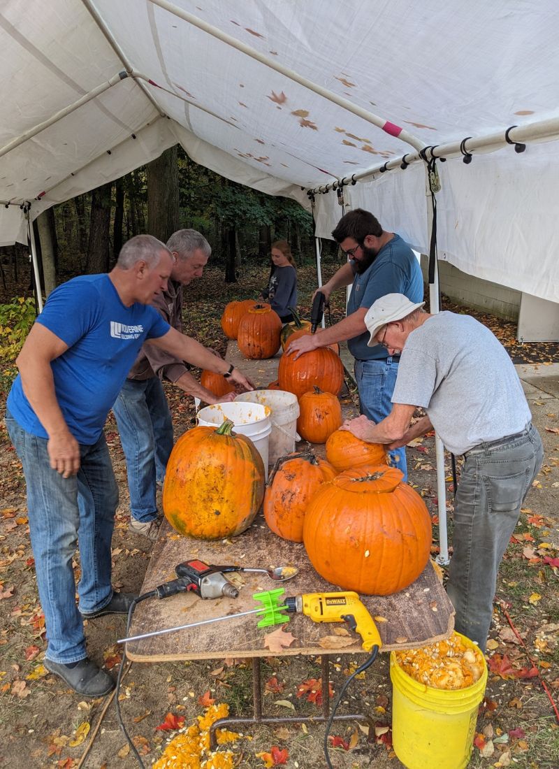 pumpkin walk pumpkin carvers