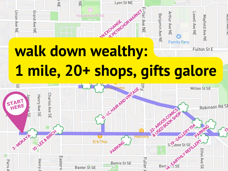 How to Shop Uptown’s Treasure Trail wealthy, cherry & E Fulton St
