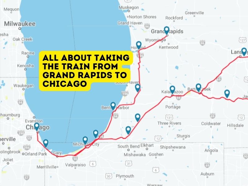 Take the Train from Grand Rapids to Chicago - Map