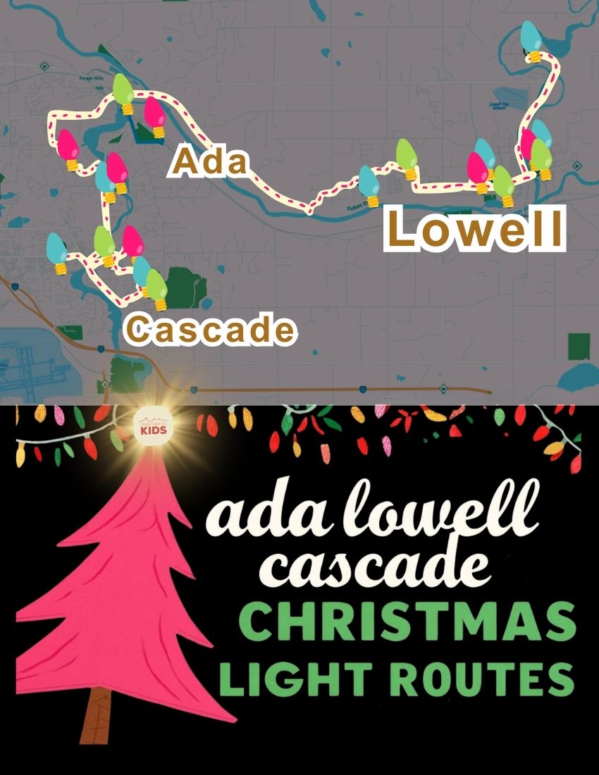 Ada Lowell Cascade Christmas Lights Map 2024