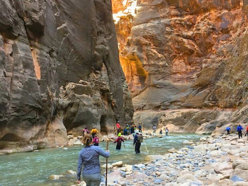 Hiking the Narrows Zion National Park Spring Break