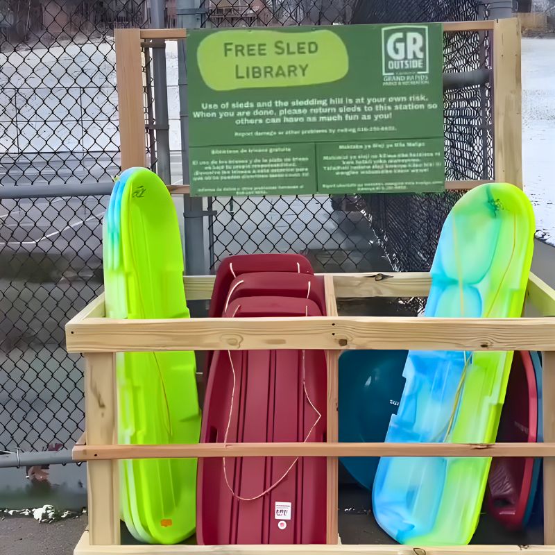 Free Sled Library Grand Rapids Parks