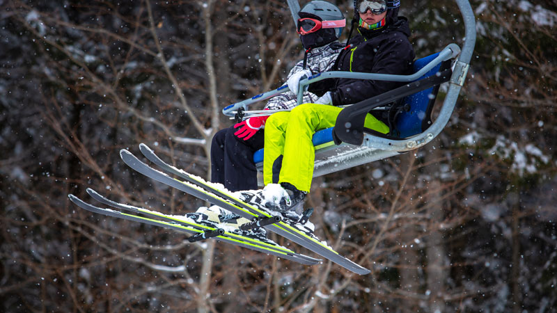 Michigan ski resorts chairlift