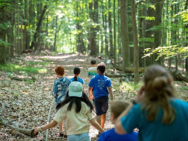 Calvin summer camp 2024 kids hiking