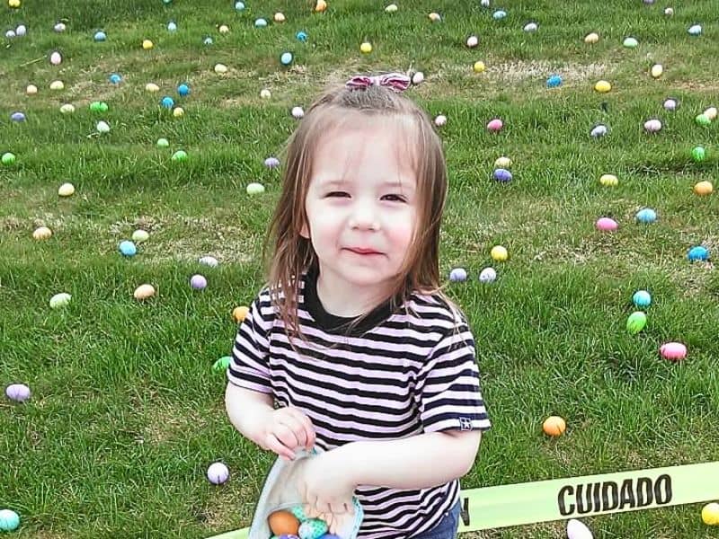 Easter egg hunts toddler girl by easter eggs Rudd (1)