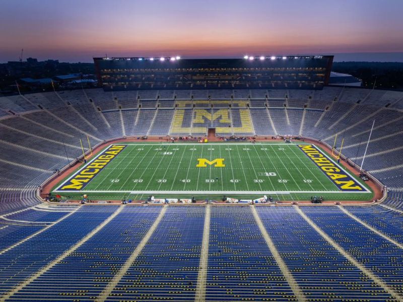 Empty University of Michigan Football Stadium, The Big House - facebook