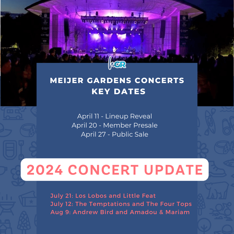 Meijer Gardens CONCErtS  key dates 2024 