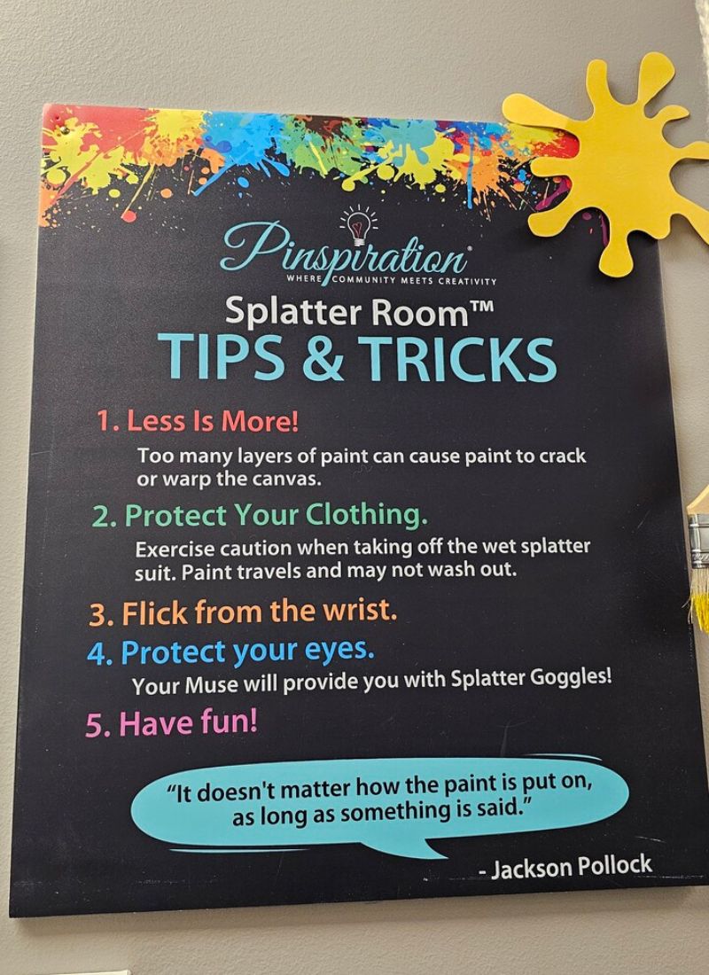 Pinspiration Tips and Tricks splatter room