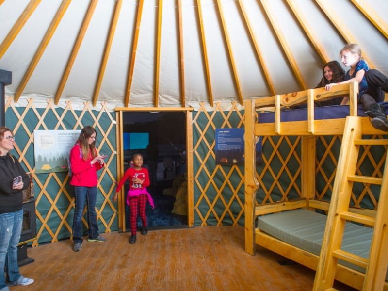 Yurt Inside - MI DNR Outdoor Adventure Center - Detroit - FB