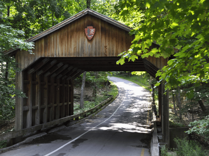 Covered Bridge Pierce Stocking Drive Sleeping Bear Dunes 