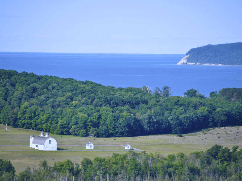 D.H. Day Farm Barns Viewed from Pierce Stocking Drive