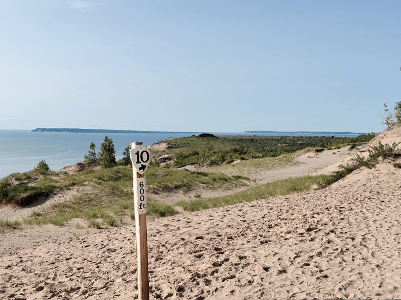 Sign for stop 10 Pierce Stocking Drive Sleeping Bear Dunes 