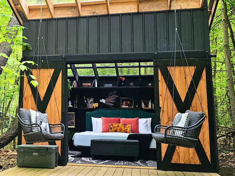 Adult-Only Glamping Cabin at The Woods in Fennville, Michigan
