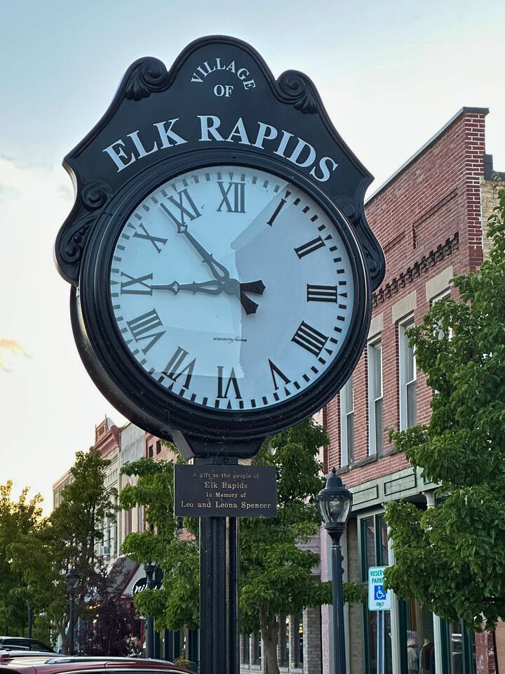 Village of Elk Rapids Clock in downtown
