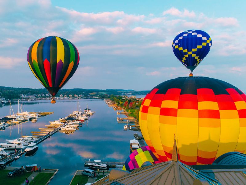 hot air balloon festivals : Balloons-Over-Bay-Harbor-Michigan