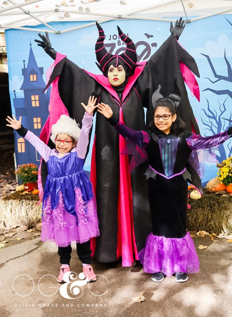 John Ball Zoo Goes Boo Maleficent with kids