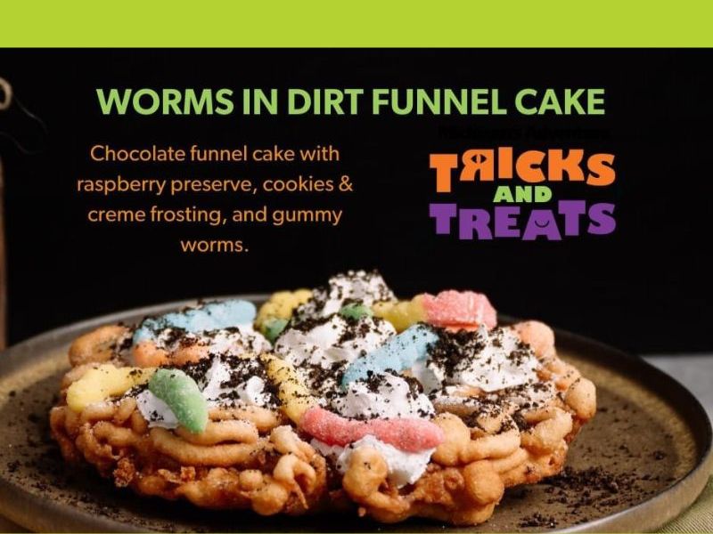 michigan's adventure fall fest worms in dirt funnel cake