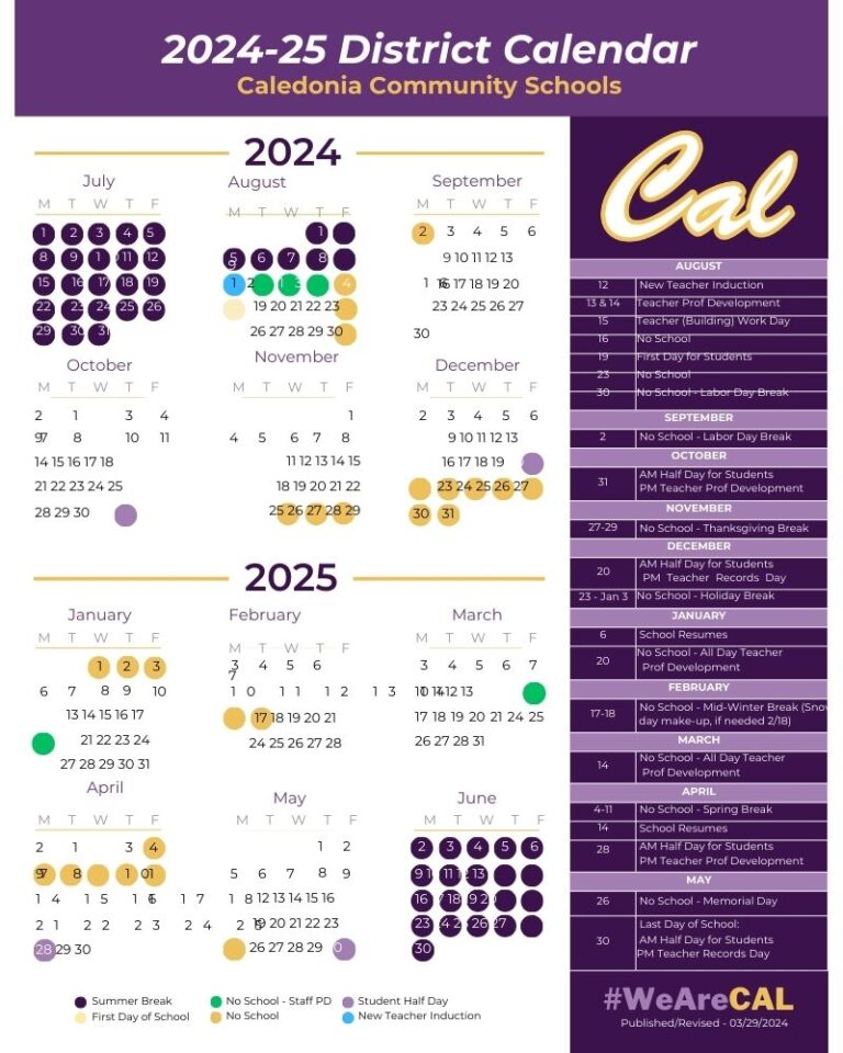 All the Greater Grand Rapids School Calendars 202425 (+GRPS School