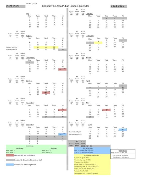 All the Greater Grand Rapids School Calendars 202425 (+GRPS School