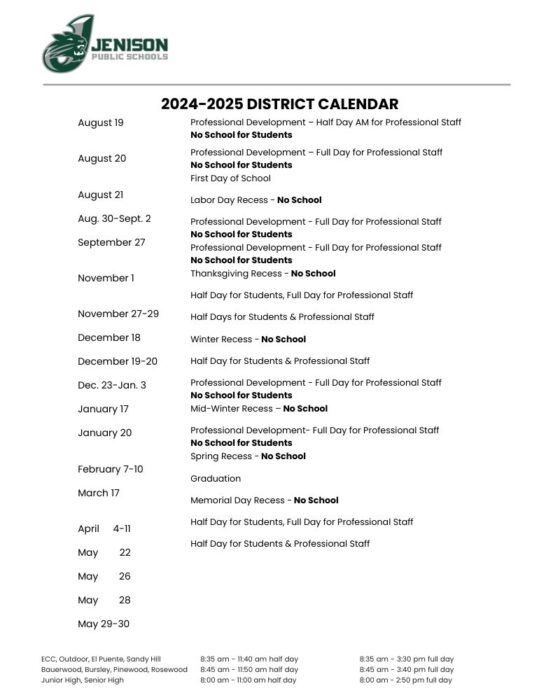 All the Greater Grand Rapids School Calendars 202425 (+GRPS School