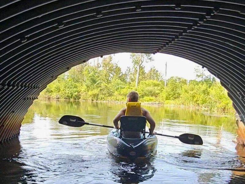 Paddle Antrim Grass River Trip with Kids Tunnel
