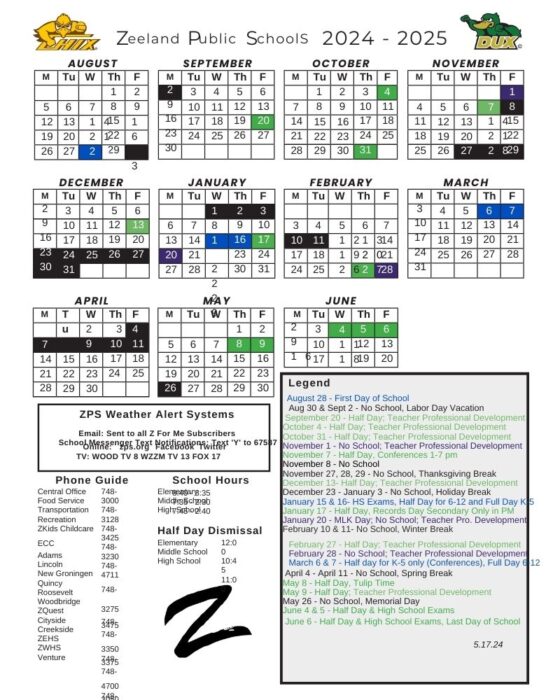 All the Greater Grand Rapids School Calendars 202425 (+GRPS School