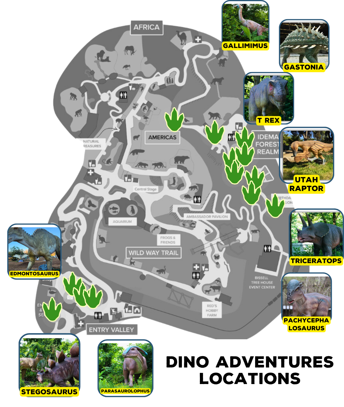 dino adventure map john ball zoo 