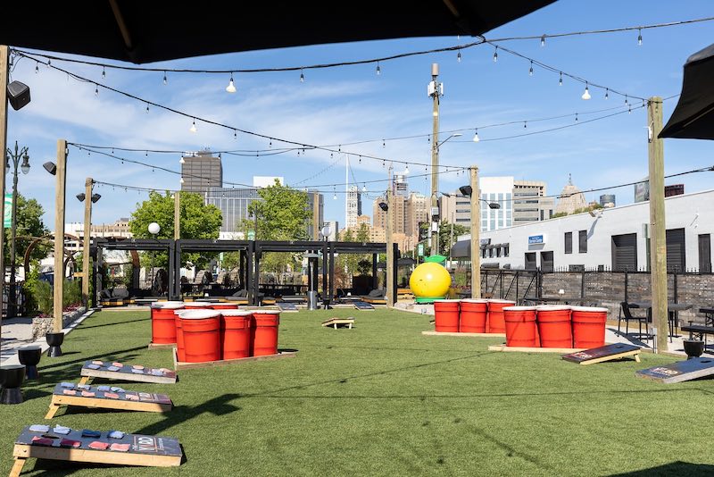 The Yard Corktown partio and giant solo cups facebook