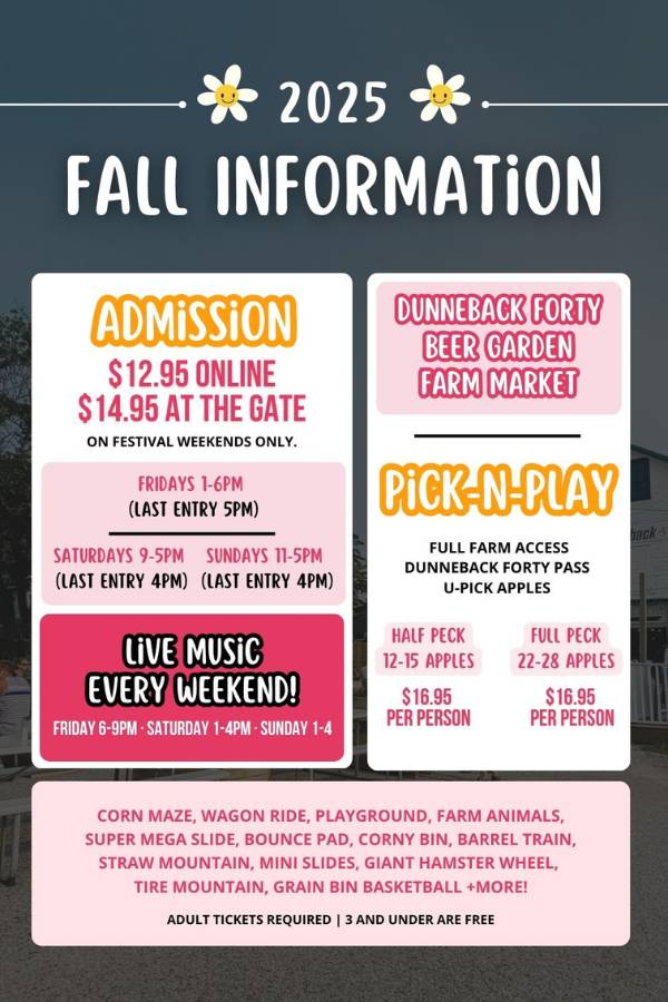 Fall information - Ed Dunneback & Girls