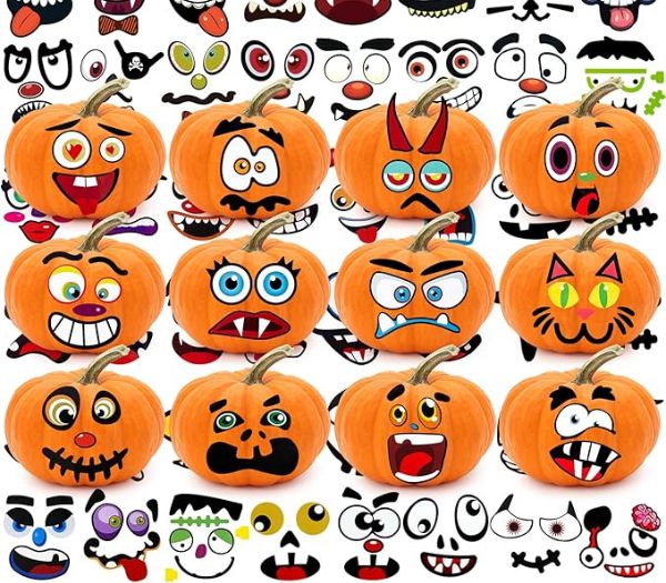 Halloween Pumpkin Sticker Decorations (1)