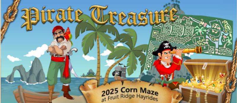 pirates treasure corn maze - fruit ridge hayrides