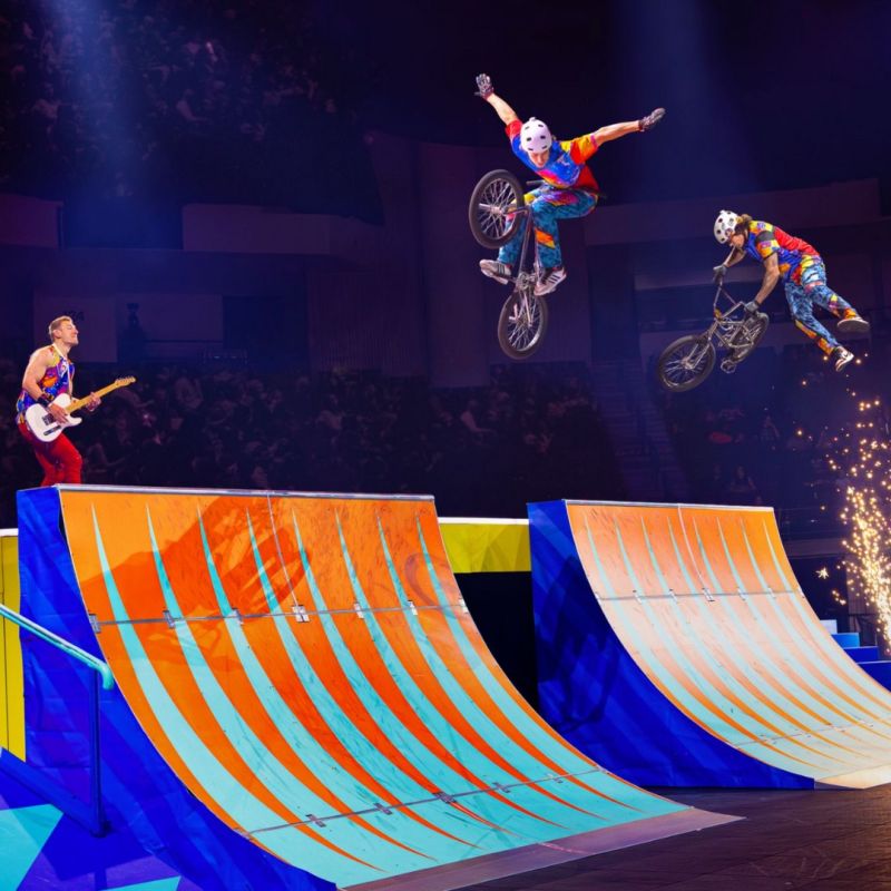 Ringling Bros BMX bikers doing tricks