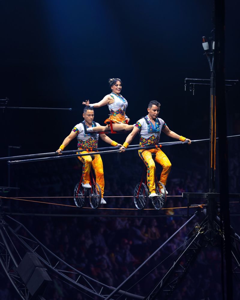 Ringling Bros trapeze stunts