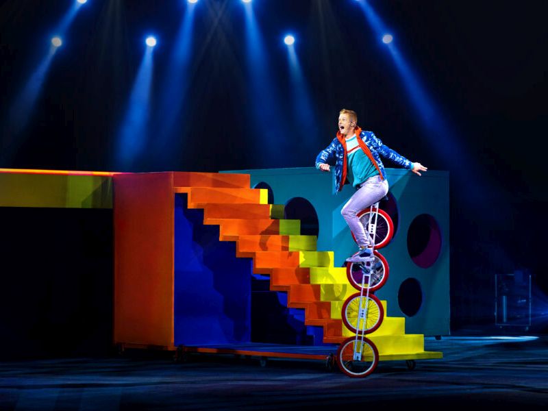 Ringling Bros unicycle rider