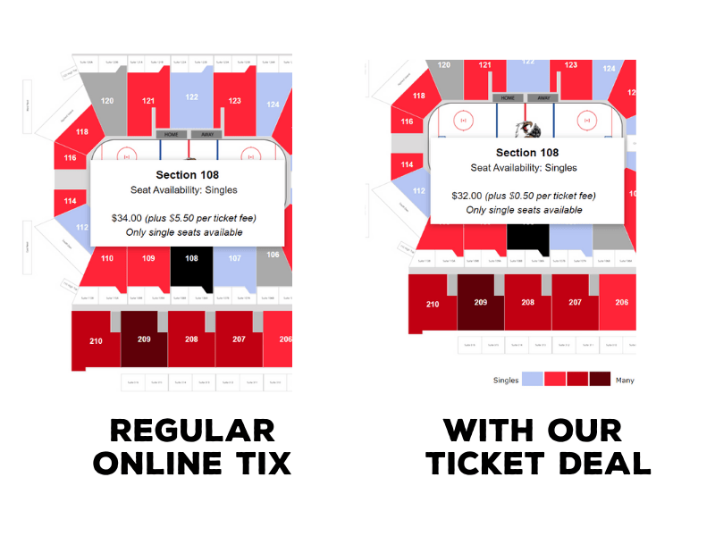 Our deal comparison griffins ticket deal