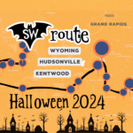 Spooktacular Southwest GR Halloween Houses Route:  21 Stops Including Light Shows & Inflatables Galore!