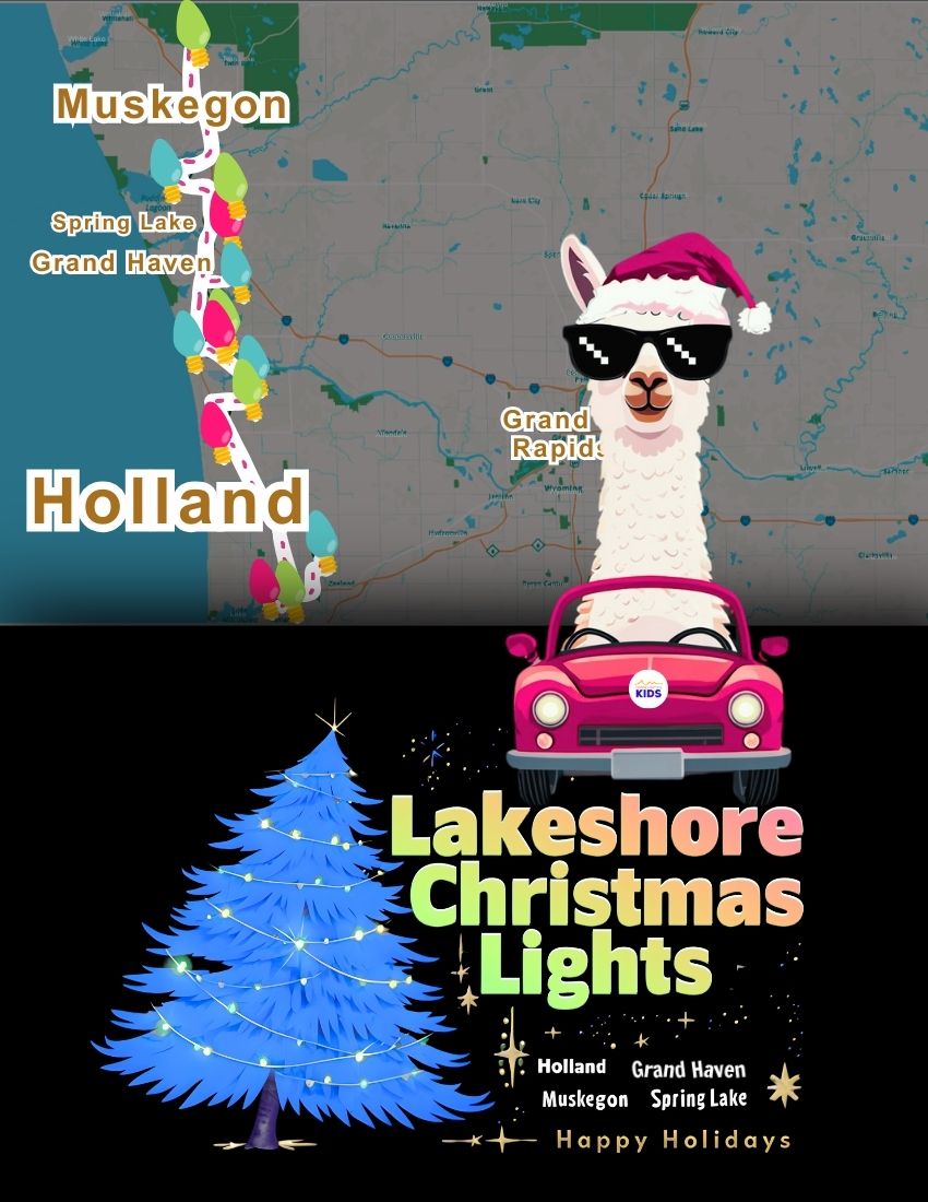 Lakeshore Christmas lights tour map 2024