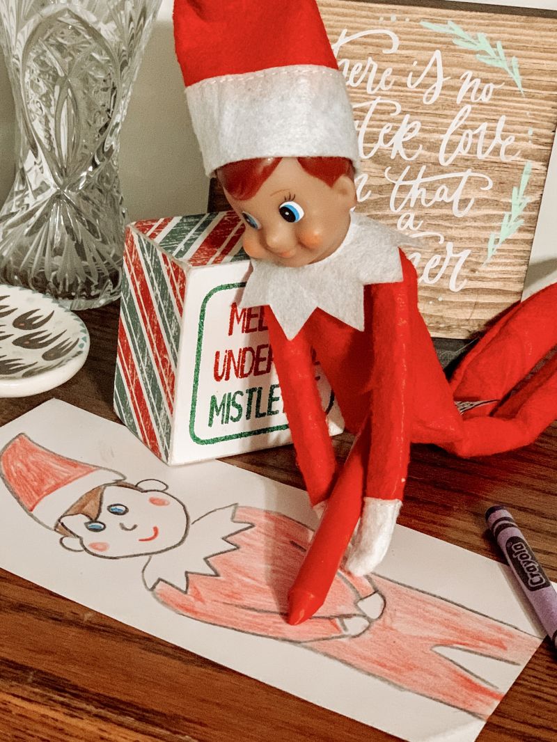 elf on the shelf ideas elf drawing self portrait