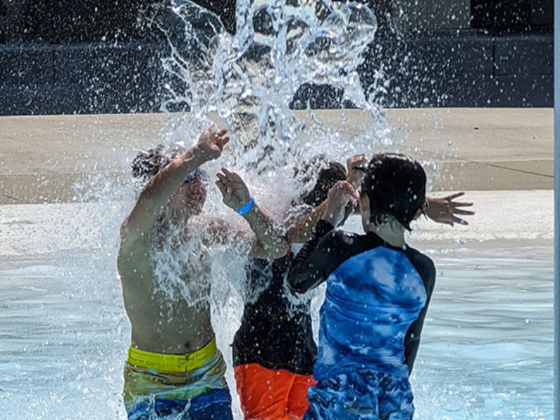 GRGymnastics - GR 2025 Summer Camp - Kids Playing in Pool