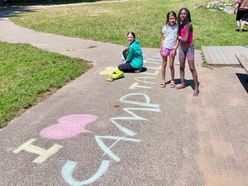 Camp Tall Turf - 2025 Summer Camp - Kids Drawing With Chalk