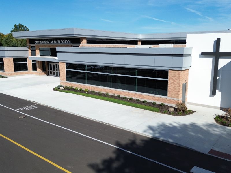 Grandville Calvin Christian high school exterior