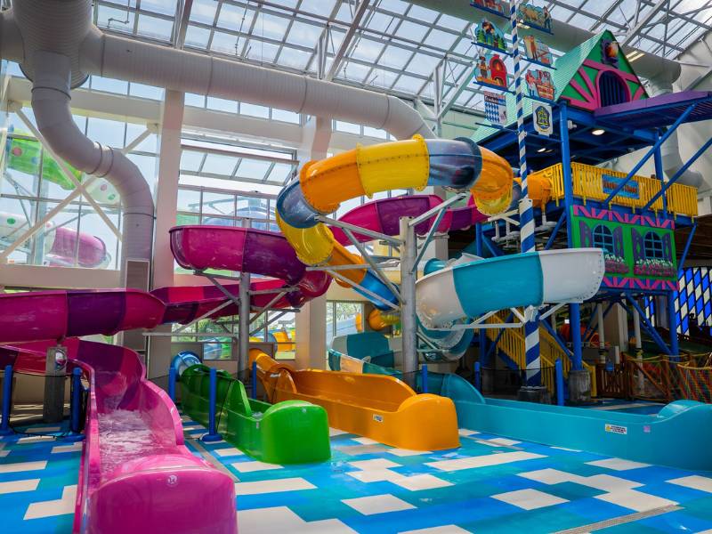 Big Kid Area with Dump Buckets and Slides
